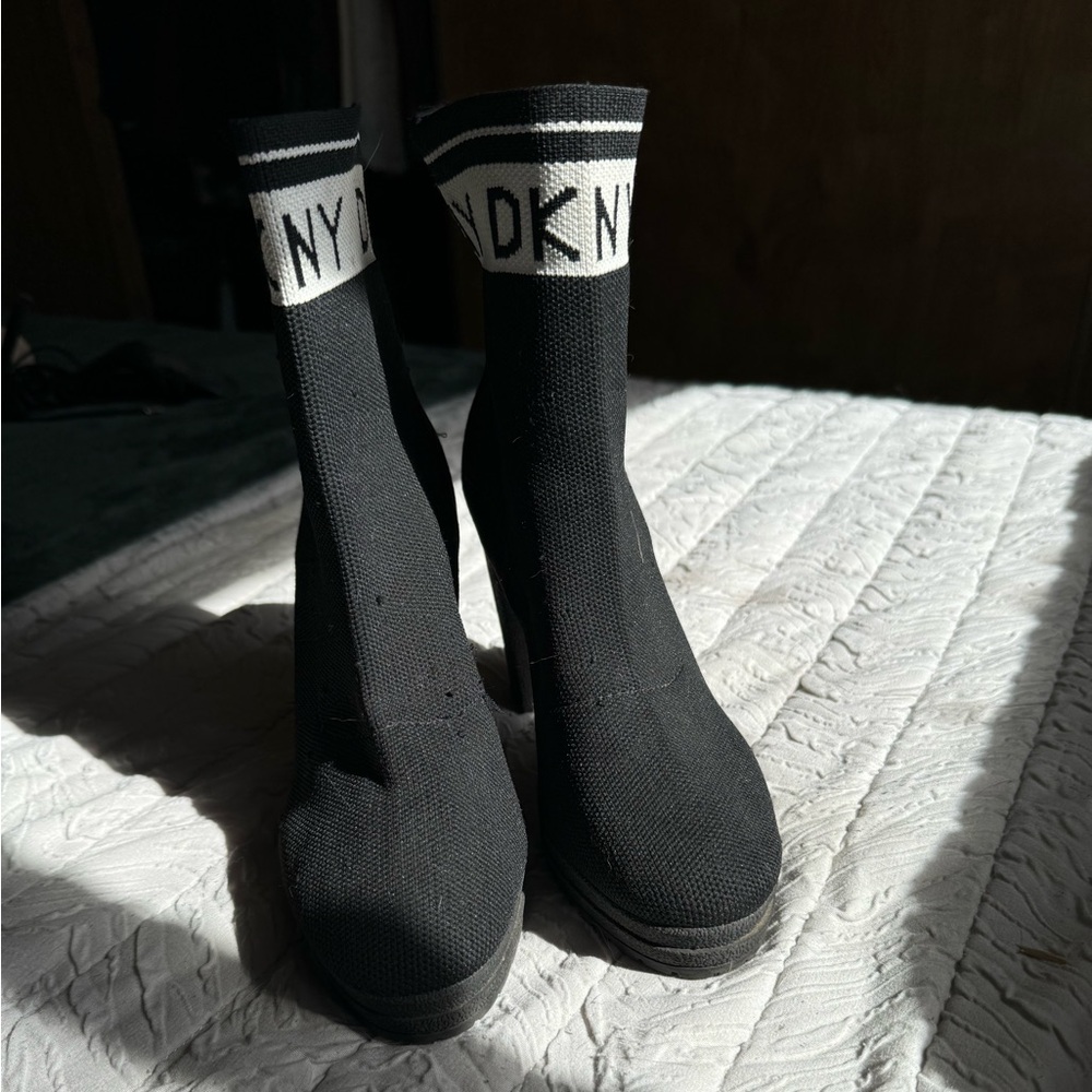 DKNY Black Sock Boots